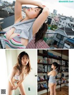 Anio Tayu あにお天湯, Ex-Taishu 2020 No.12 (EX大衆 2020年12月号) A woman in a bikini posing in front of a bookshelf.